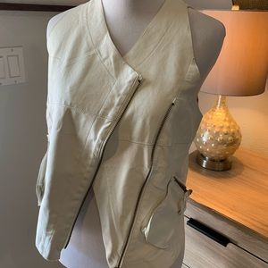 Faux leather vest